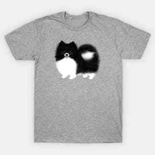 Black and White Pomeranian T-Shirt